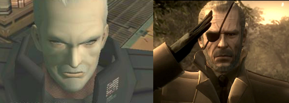 Solidus Snake and Big Boss side by side.
